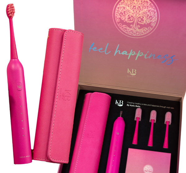 Szczoteczka Soniczna Futerał Końcówki Prezent USB Różowa                                                         Karlo Bella