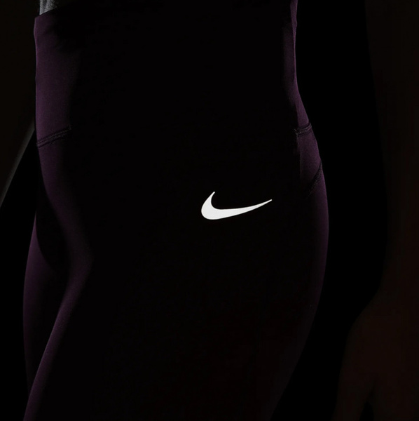 Nike Legginsy Damskie - Pomarańczowe - Obcisłe - Średni Stan - Rozmiar S - Fast Dri-FIT - CZ9238-827