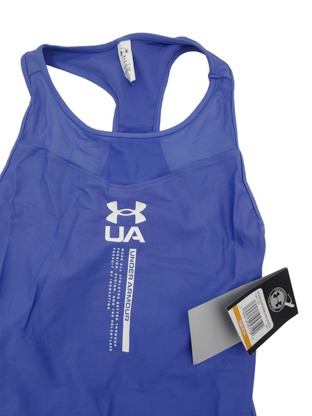 Niebieski top Under Armour Iso-Chill Crop 1361151-561 SM Fitted