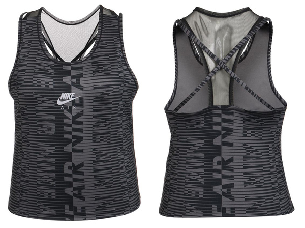 Koszulka Damska Nike Air - Do Biegania - Tank Top Print - Czarna - Rozmiar M - CZ9415-010