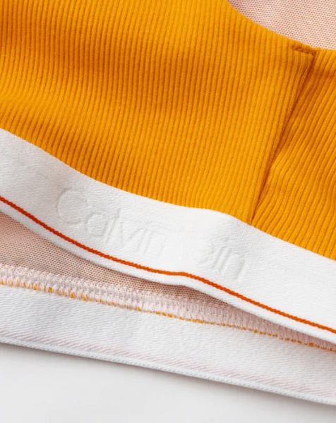 Biustonosz Calvin Klein - Back Bralette - Stanik w Kształcie U - Pomarańczowy - Rozmiar M - 0040175WBE ZCE
