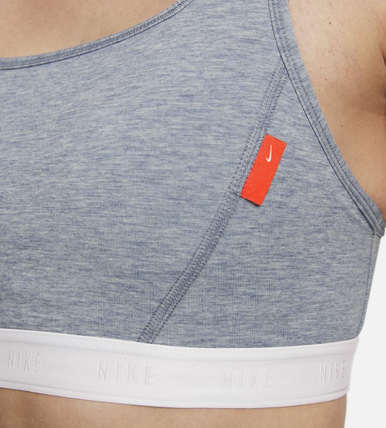 Nike Biustonosz Sportowy - Stanik - Szary - Rozmiar S - Swoosh Soft Tee Dri-FIT - DD1213-493