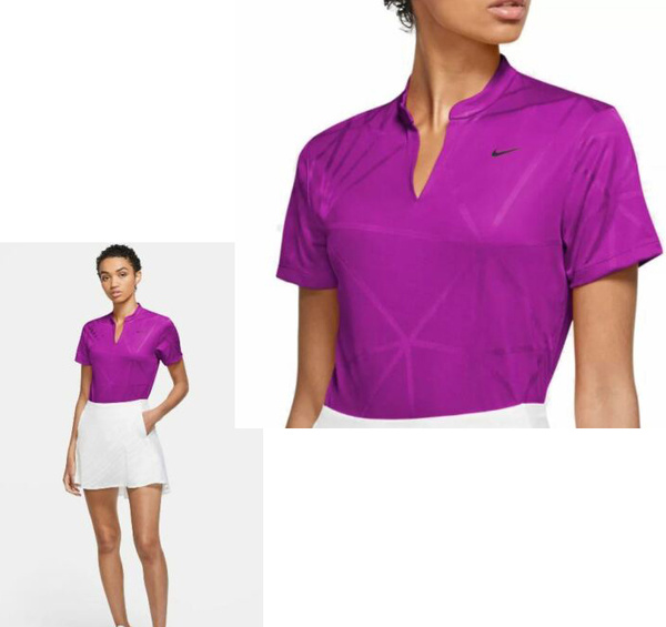 Fioletowa Koszulka Damska Nike CK5854-551 XXL Polo Dri-FIT