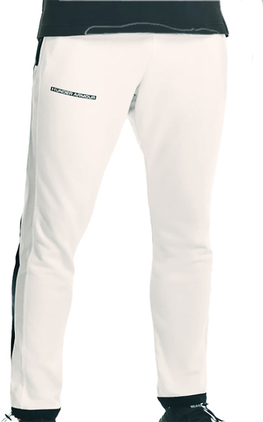 Białe Spodnie Dresowe Męskie Under Armour Rival Terry L 1361638-112