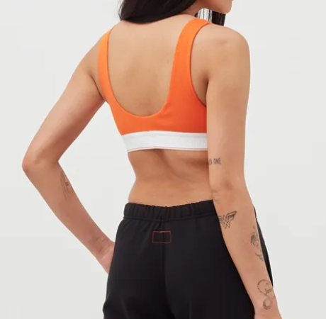 Biustonosz Calvin Klein - Braletka - Stanik w Kształcie U - Pomarańczowy - Rozmiar M - 0040106WAE SBE