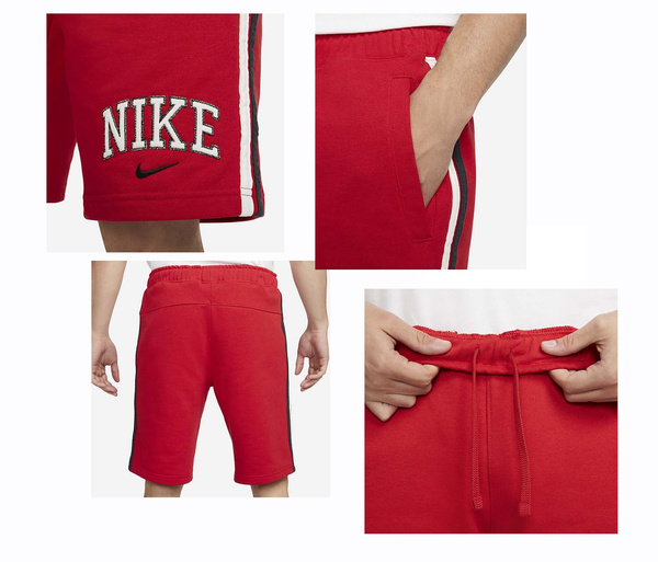 Czerwone Spodenki Nike Sportswear Retro Fleece S – DZ2555-657