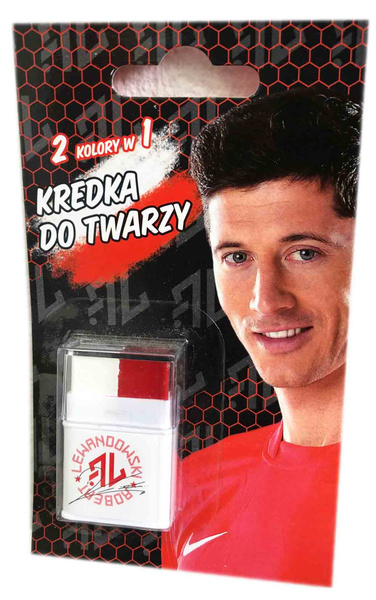 KREDKA DO TWARZY POLSKA BIAŁO-CZERWONA LEWANDOWSKI