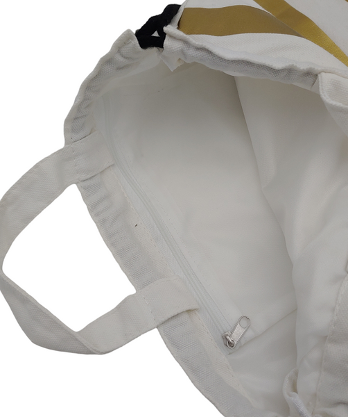 Workoplecak Beniamin Be Positive Paski 43x32 cm Kremowy