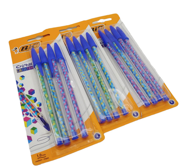 Długopisy BIC Cristal Collection 1 mm 4 szt. Niebieskie