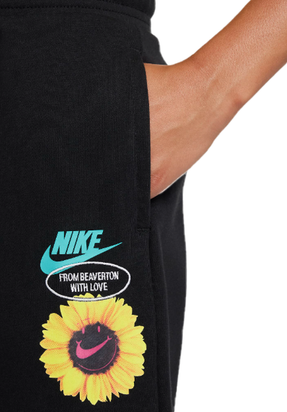 Czarne Spodnie Nike dla Juniorów XL z Grafiką Love DM8089-010