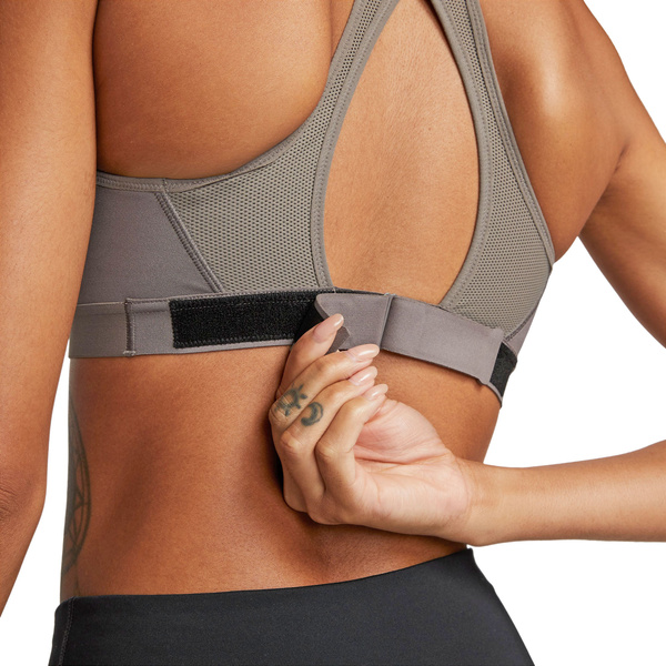 Szary biustonosz sportowy Nike DriFit Swoosh 2X DD0428-289