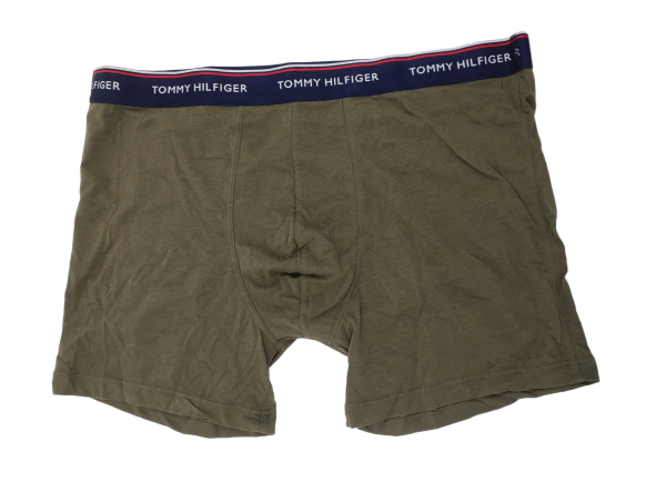 Tommy Hilfiger Bokserki Męskie 3szt.- 3 kolory - Pomarańczowy Granatowy Zielony - Rozmiar XL