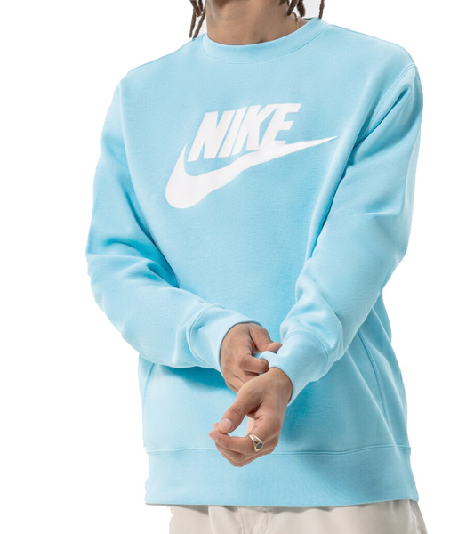 Nike Bluza Męska - Nierozpinana - Niebieska - Rozmiar S - Sweatshirt Sportswear Club BB - DQ4912-499