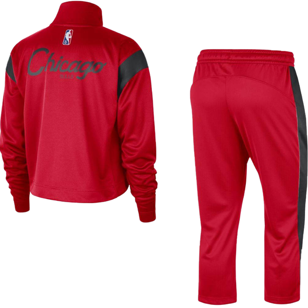 Dres Nike Damski Komplet Czerwony - 3/4 spodnie  - NBA Chicago Bulls - DH8396657 - Rozmiar M