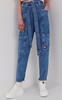 Tommy Jeans Spodnie Damskie - Paperbag - Niebieskie - Rozmiar 27/30 - DW0DW09903