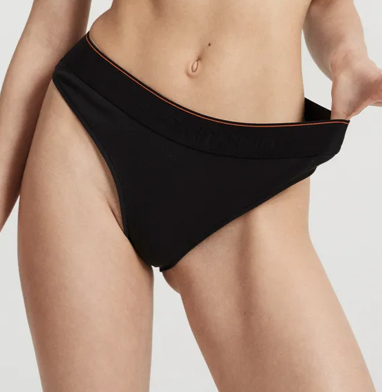 Czarne Figi Calvin Klein 0040113WAE UB1 L Damskie