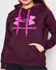 Under Armour Damska Bluza 1362915501 1X Fioletowa Rival Fleece Z Kapturem
