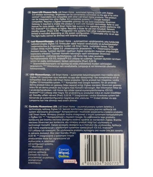 Żarówka LED Filament Livarno Home Zigbee 7,1W E27 550lm