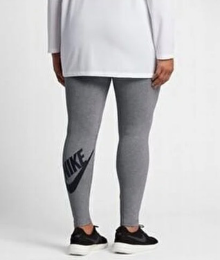 Szare legginsy Nike Sportswear z Nadrukiem 2X BV2109-091