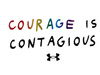 Biała Męska Koszulka Under Armour Courage is Contagious 1361710100 L