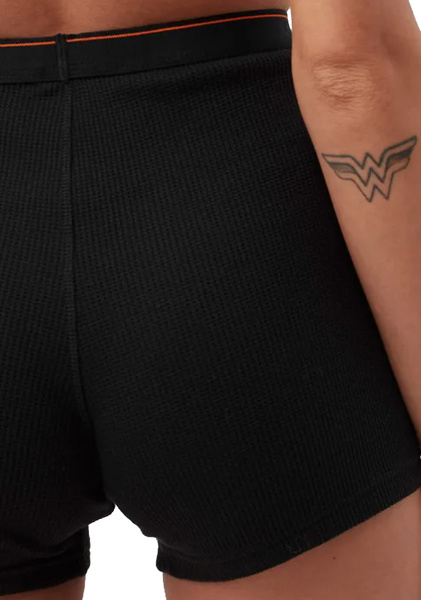 Calvin Klein Spodenki Damskie - Domowe - Czarne - Rozmiar XL - Sleep Short - 0040185WBE UB1