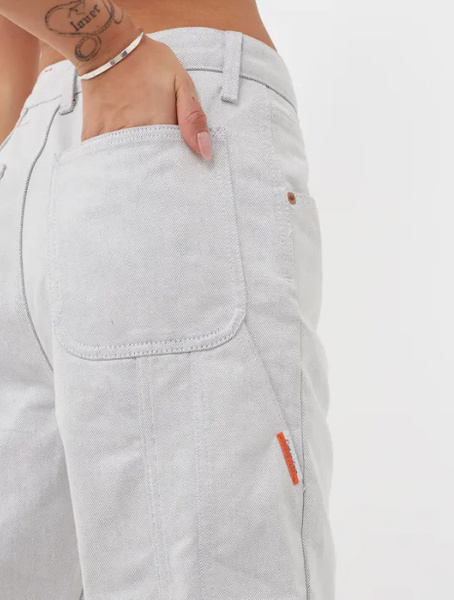 Calvin Klein Spodnie Damskie - Szare - Rozmiar 28 - Carpenter  Jean - K20K203725YAS