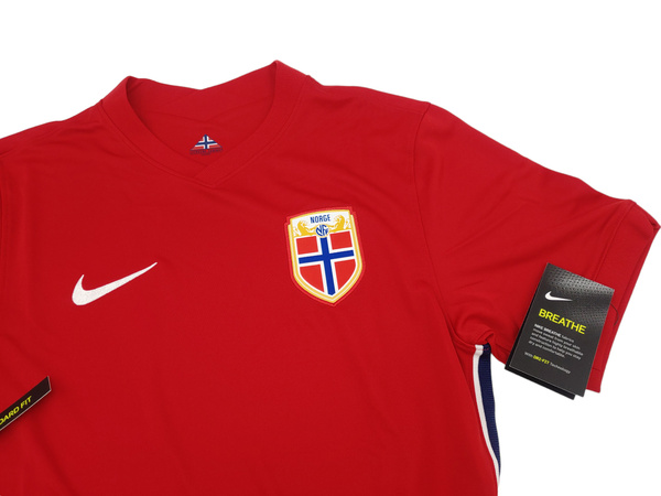 Czerwona Męska Koszulka Nike Norwegia 2020/21 CD0718687 S