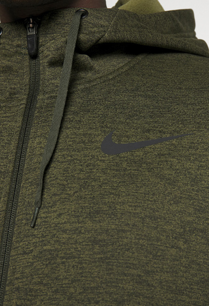 Nike Bluza Męska - Z Kapturem - Rozpinana - Treningowa - Zielona - Rozmiar L - Therma Dri-FIT - CU6231-356