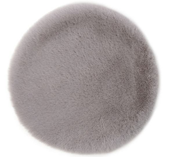 Szara Podkładka na Krzesło Gözze Imitacja Futra 38 cm