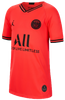 Dziecięca Koszulka PSG Nike Jordan Away 19/20 AJ5816-613 S (128-137 cm) Czerwona