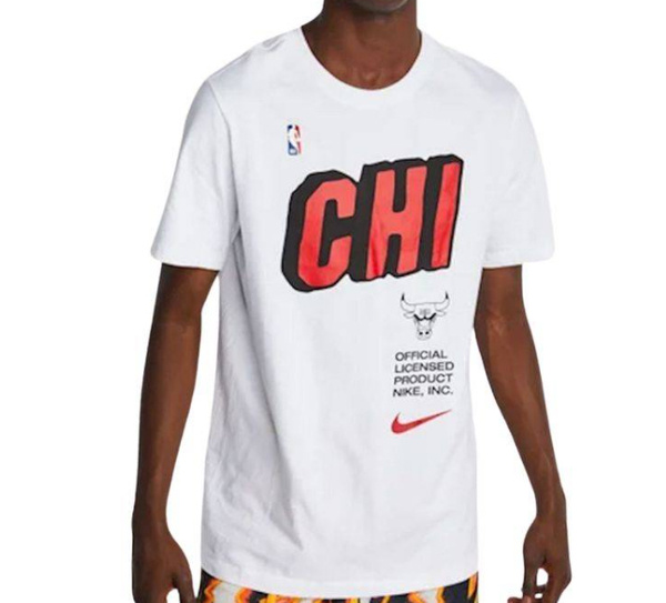 Nike - Koszulka Męska - Tee NBA  Chicago Bulls - DR6709-100  - Biała - Rozmiar L