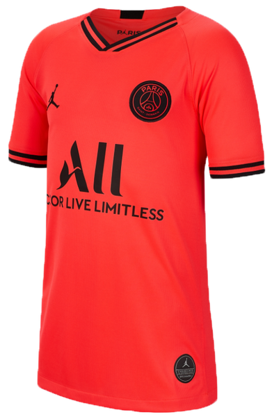 Dziecięca Koszulka PSG Nike Jordan Away 19/20 AJ5816-613 S (128-137 cm) Czerwona