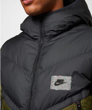 Męska zielona kurtka Nike Logo z kapturem DX2040-011 S