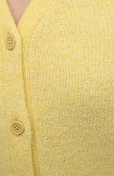 Calvin Klein Sweter Damski - Żółty - Rozpinany Guziki - Rozmiar M - K20K203719ZAY