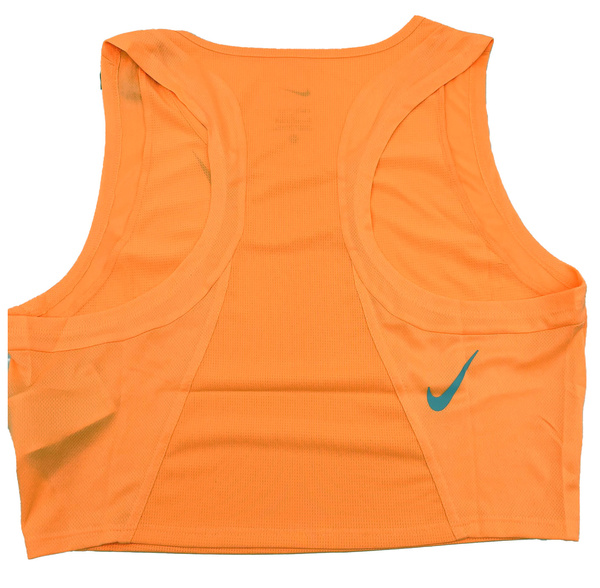 Koszulka Damska Nike Bez Rękawów - Pomarańczowy Top - Rozmiar XL - Dri Fit Race Cropped SlimFit - DD5921-811