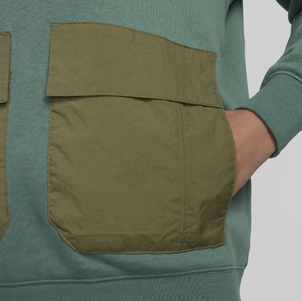 Nike Damska Bluza FB2190361 XS Zielona Utility Fleece Z Kapturem