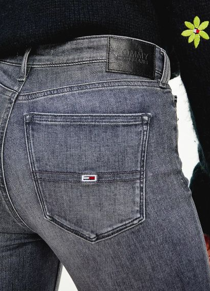 Szare Jeansy Damskie Tommy Jeans DW0DW10742 27/32 Nora Skinny