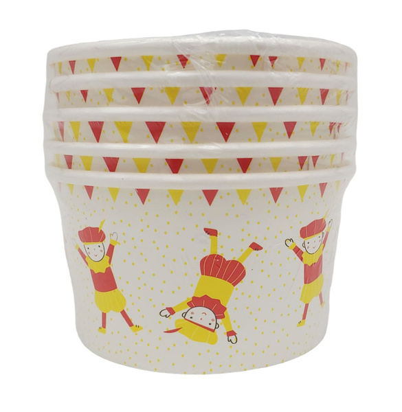 Papierowe Miseczki do Deserów 230 ml 40 szt. Kolorowe