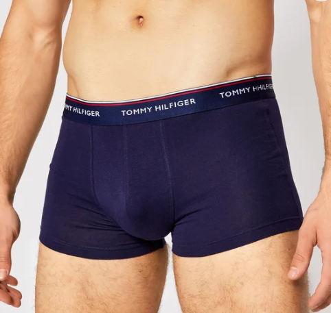 Bokserki Tommy Hilfiger Męskie Granatowe - Komplet 3 szt. - Rozmiar XXL