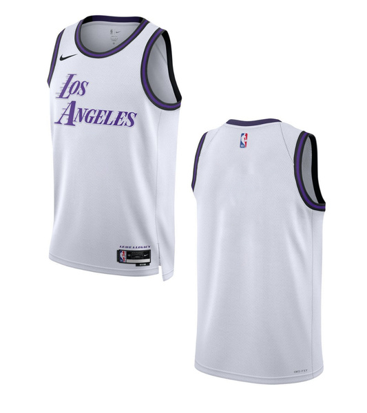 Biała Koszulka NBA Lakers City Edition S Personalizowana - DO9631100
