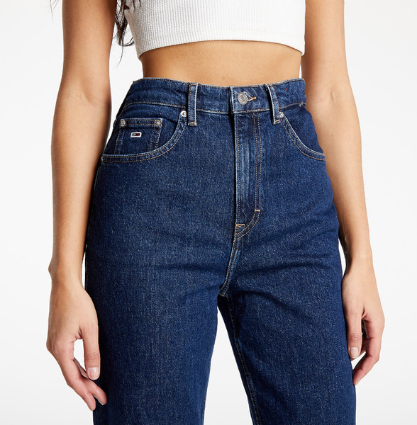 Tommy Jeans Spodnie Damskie - Niebieskie - Mom Jean - Rozmiar 32/32 - DW0DW10743