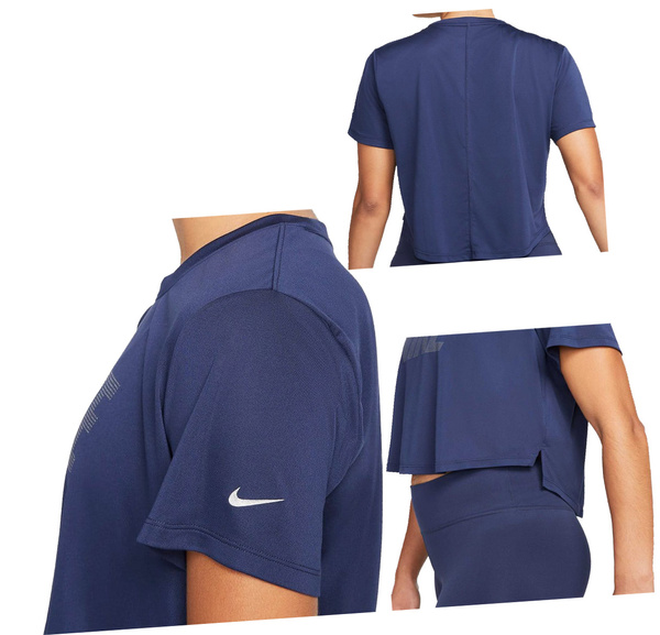 Nike Koszulka Damska - Krótka - Treningowa - Granatowa - Rozmiar S - Dri-Fit - DD5019-410
