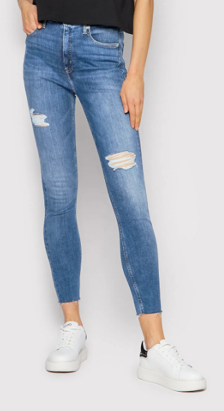 Calvin Klein Spodnie Damskie - Jeansowe - Niebieskie - Rozmiar 26 - Skinny Fit - J20J217056