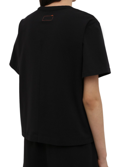 Calvin Klein T -shirt Damski - Koszulka Czarna - Heavy Weight Tee - K20K203539 BEH - Rozmiar S