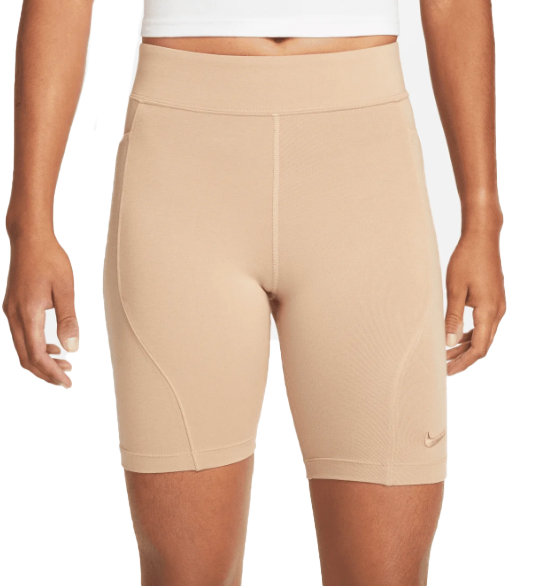Nike Spodenki Damskie - Rowerowe - Kolarki - Beżowe -Rozmiar S - Everyday Modern - DQ6162-200