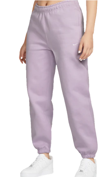 Nike Spodnie Dresowe Damskie - Fioletowe - Rozmiar M - Fleece Pant Loose Fit - CW5565-530
