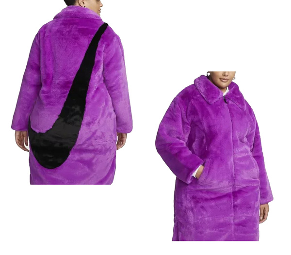 Fioletowa Kurtka Nike Plush Plus Size 1X DX6417-551