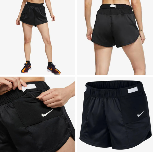 Czarne Spodenki Damskie Nike BV9217-010 L Dri-FIT Flex