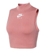 Top Prążkowany Nike CZ9341-630 Różowy XS Crop