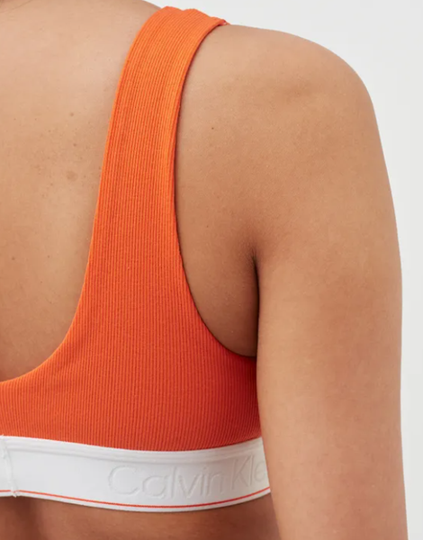 Biustonosz Calvin Klein - Braletka - Stanik w Kształcie U - Pomarańczowy - Rozmiar XL - 0040106WAE SBE